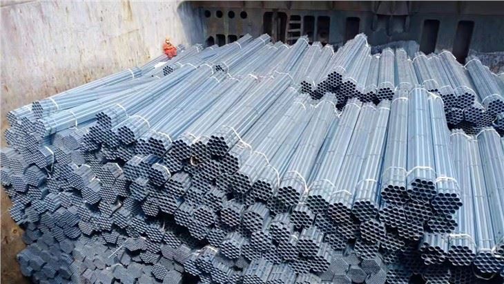 Tubo de aço galvanizado mergulhado a quente com revestimento de zinco de 50 micron