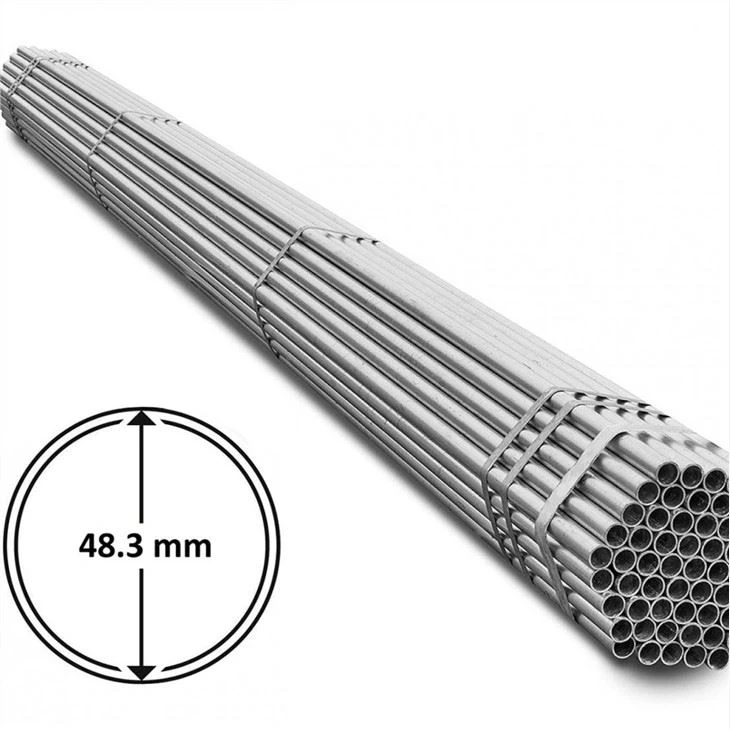 PT39 48Tubos de aço galvanizado para andaimes de 3 mm